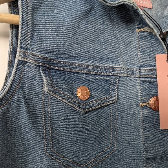 BCBG Girls Button up Denim Vest Sz. 10 - Picture 5 of 8